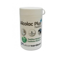 Toallitas desinfectantes Alcolac Plus: Bote de 150 unidades ideal para la desinfección de superficies y equipos